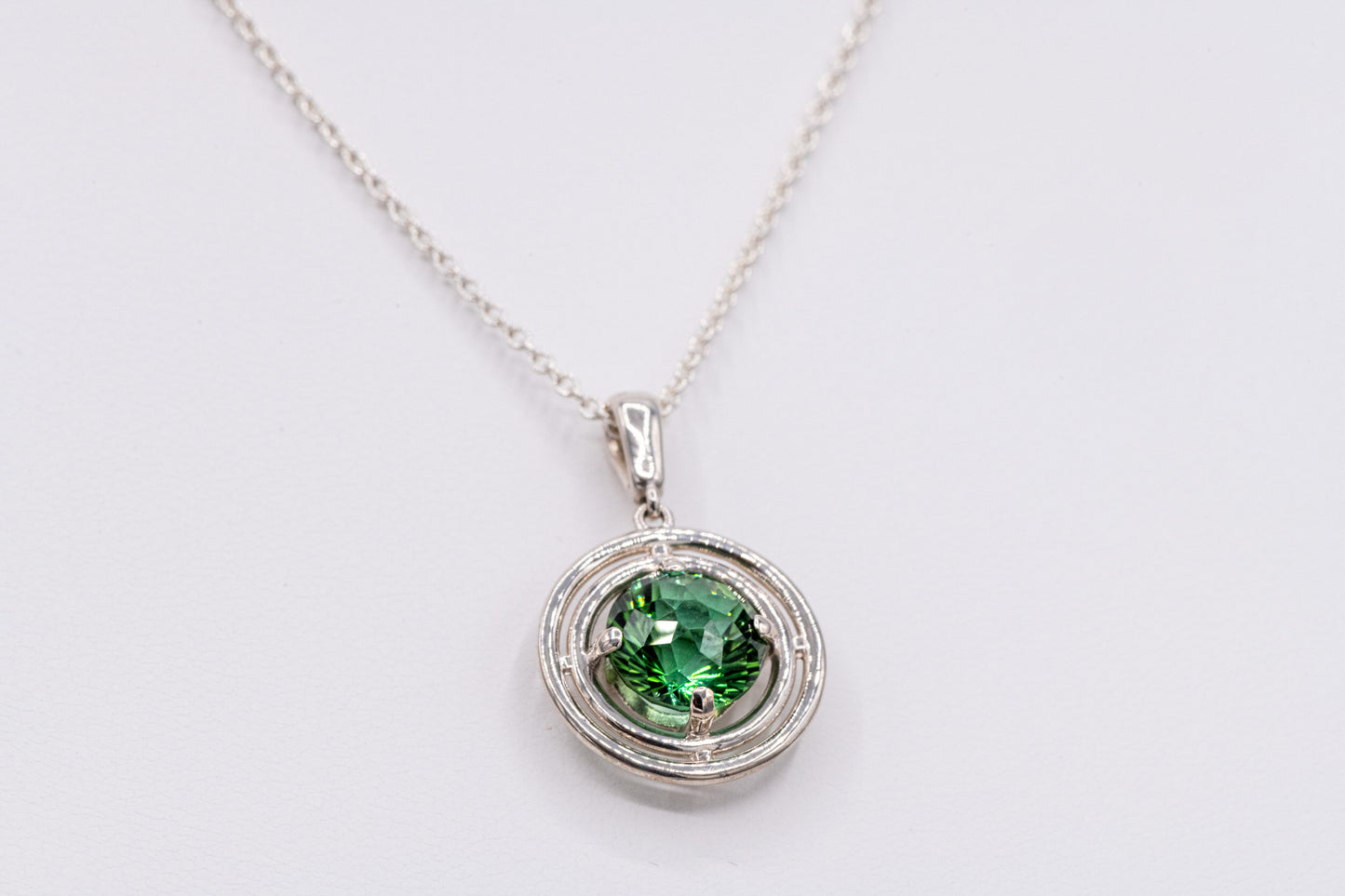 Memorial Day Pocket Green Tourmaline Pendant