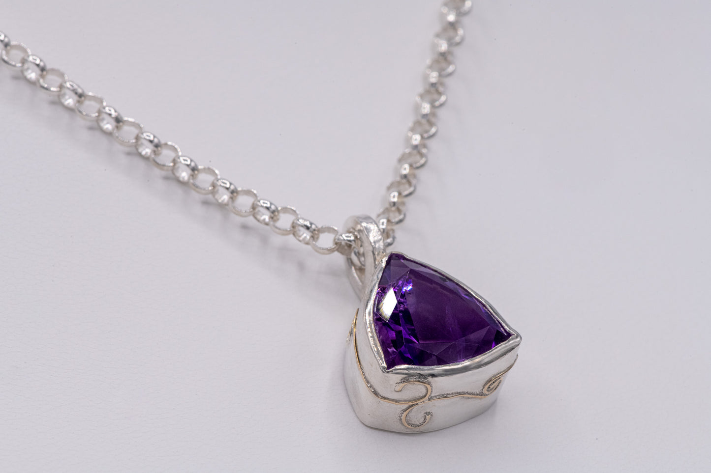 Trillion Amethyst Necklace