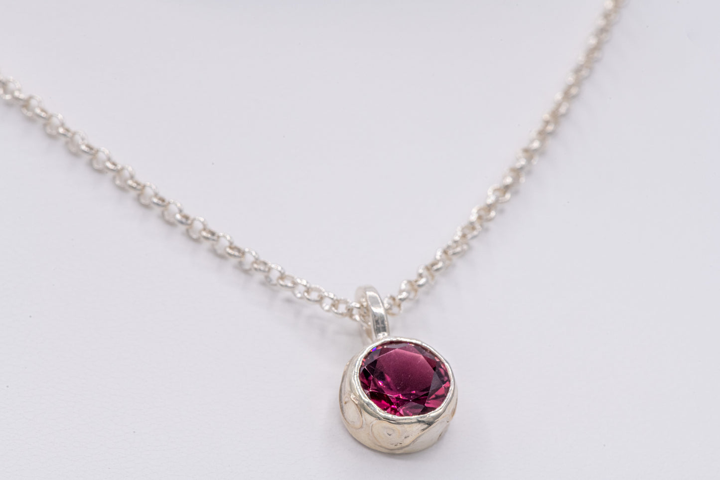 Rubellite Tourmaline Gemstone Necklace