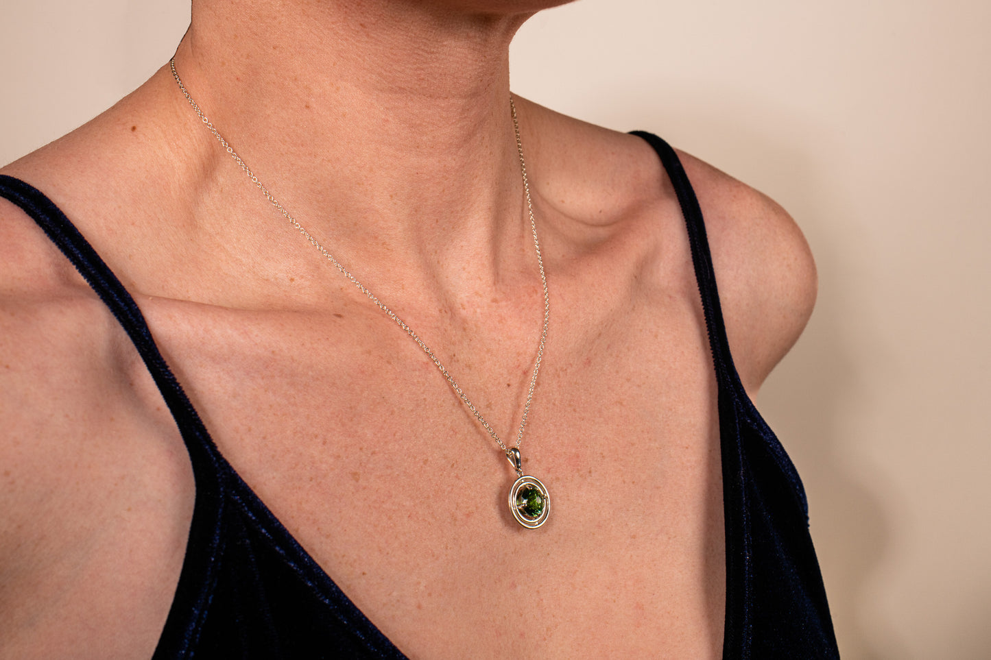 Memorial Day Pocket Green Tourmaline Pendant