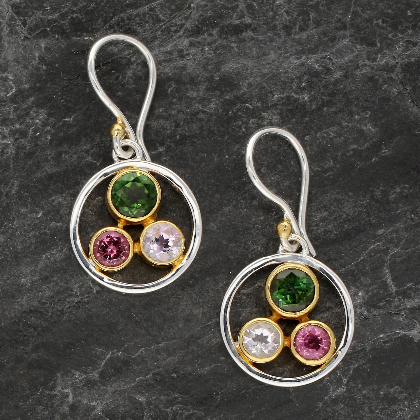 Three Stone Earrings