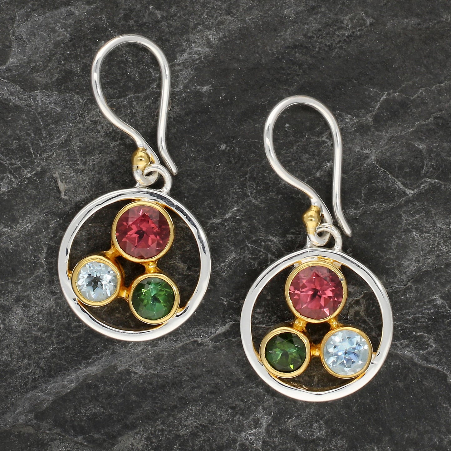Three Stone Earrings