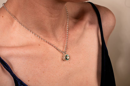 Blue-Green Tourmaline Gemstone Necklace