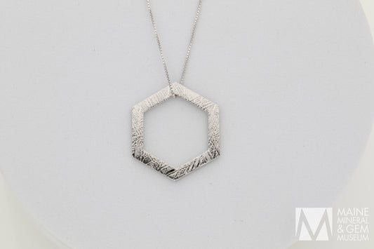 Hexagon Meteorite Pendant