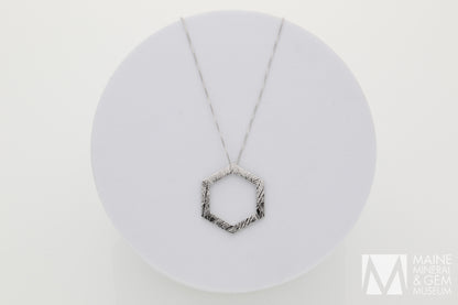 Hexagon Meteorite Pendant