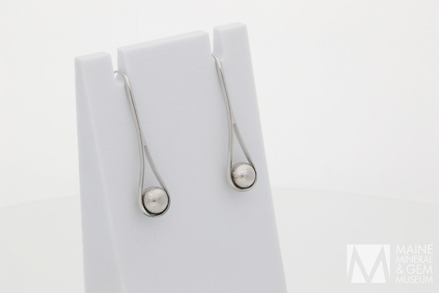 Meteorite Bead Drop Earrings