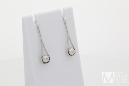 Meteorite Bead Drop Earrings