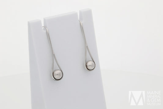 Meteorite Bead Drop Earrings