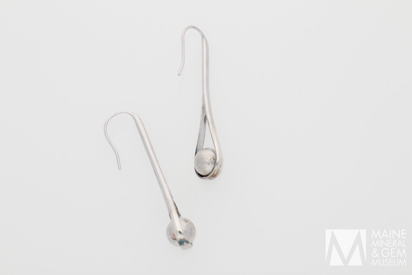 Meteorite Bead Drop Earrings