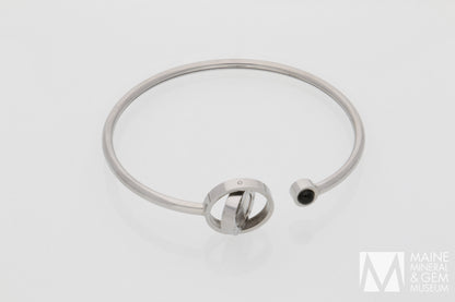 Meteorite & Moldavite Cuff Bracelet