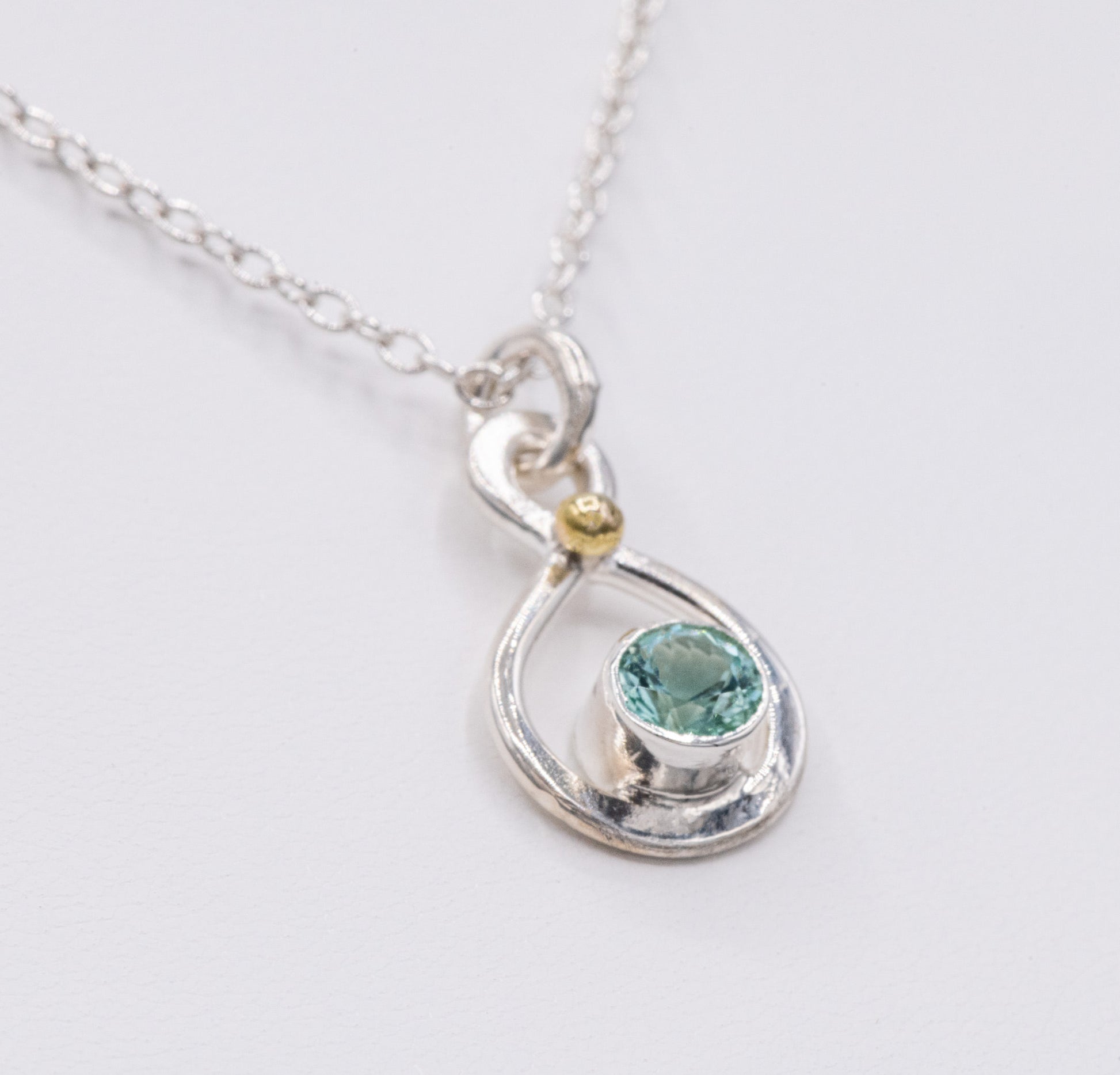 Infinity Necklace with Tourmaline Gemstone – MMGM Jewelry