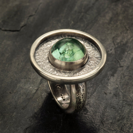 Tourmaline Cabochon Rings by Circle Stone Designs
