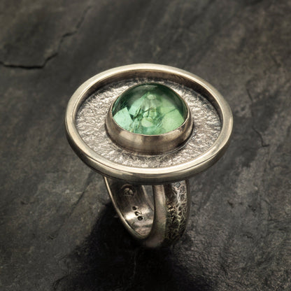 Tourmaline Cabochon Rings by Circle Stone Designs
