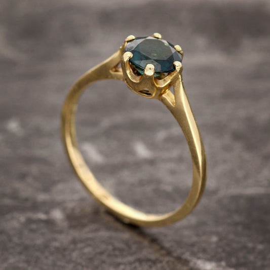 Solitaire Tourmaline Engagement Ring