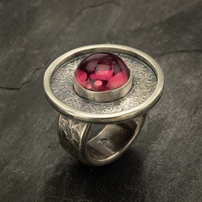 Tourmaline Cabochon Rings by Circle Stone Designs