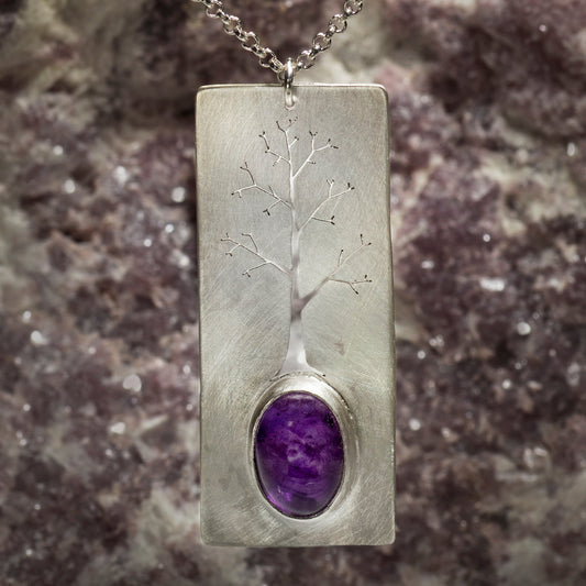 At the Root of It with Amethyst Cabochon